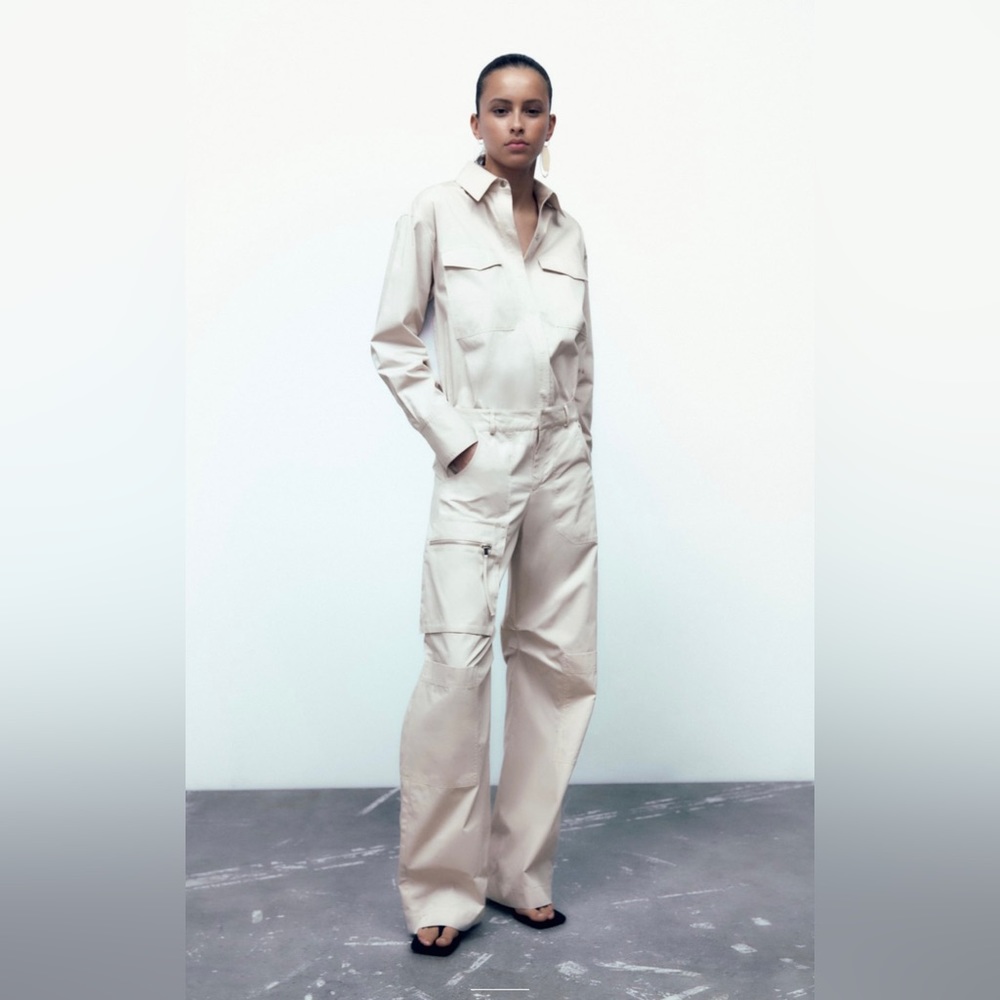 ZRA LONG JUMPSUIT WITH POCKETS